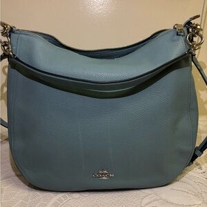Coach Blue Leather Hobo Bag